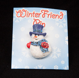 "Winter Friend" Snowman Pin