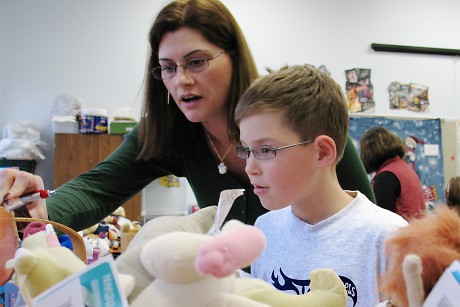 At the Holiday Gift Shop students pick gifts in the security of their own school